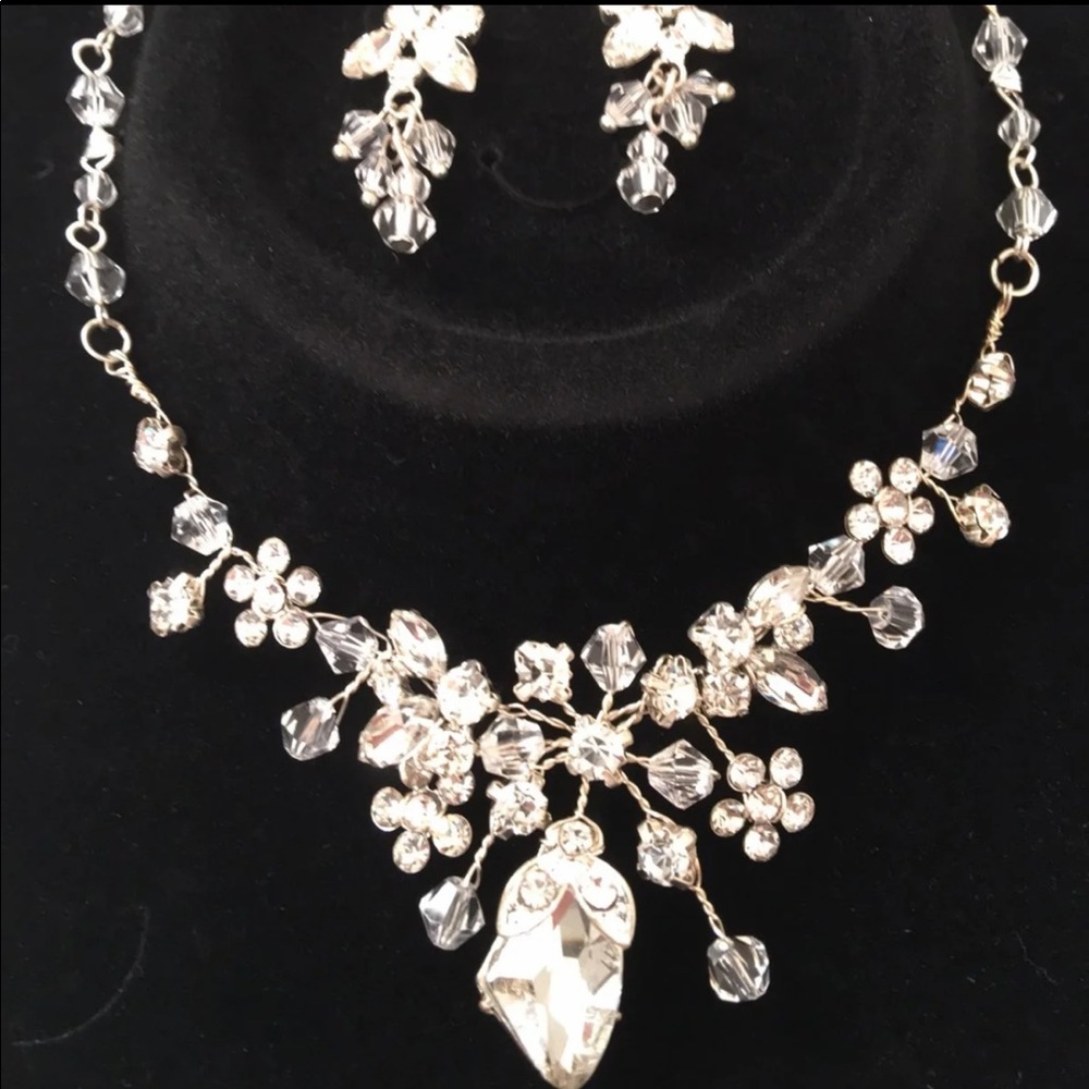 Tiara, Earrings, Necklace bundle